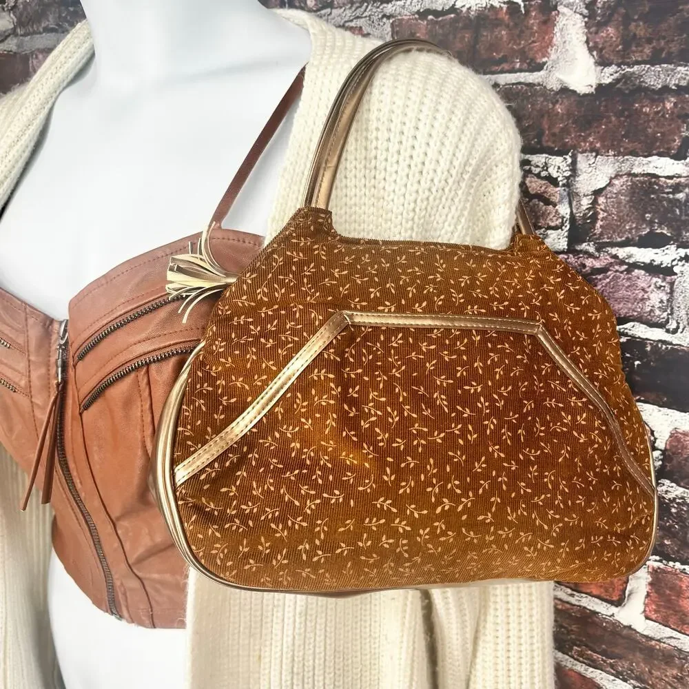 Victoria's Secret Bronze Copper Fall Leaves Clutch Shoulder Bag